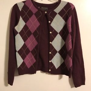 Abercrombie and Fitch vintage Argyle cardigan